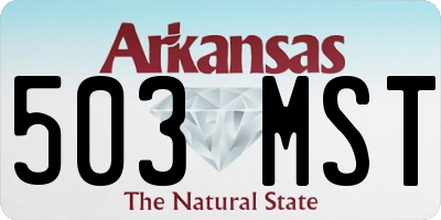 AR license plate 503MST