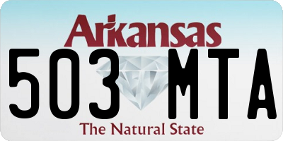 AR license plate 503MTA
