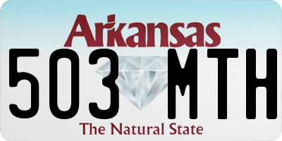 AR license plate 503MTH