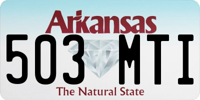 AR license plate 503MTI