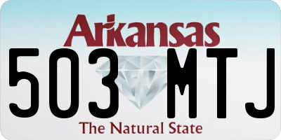 AR license plate 503MTJ