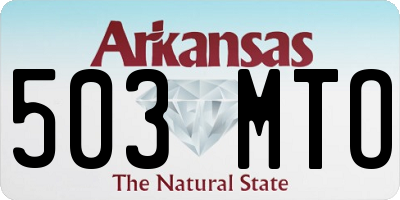 AR license plate 503MTO