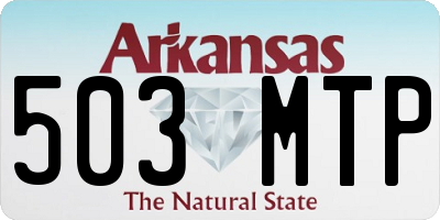 AR license plate 503MTP