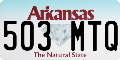 AR license plate 503MTQ