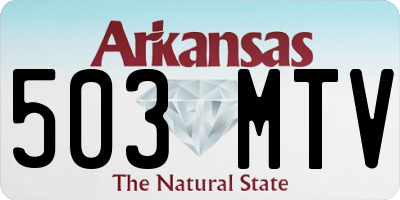 AR license plate 503MTV