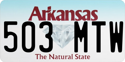 AR license plate 503MTW