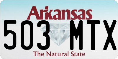AR license plate 503MTX