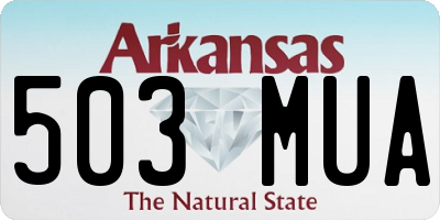 AR license plate 503MUA