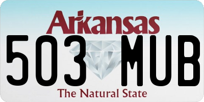 AR license plate 503MUB