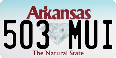 AR license plate 503MUI