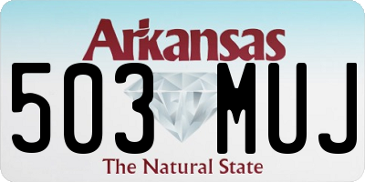 AR license plate 503MUJ