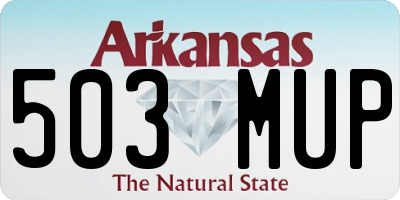 AR license plate 503MUP