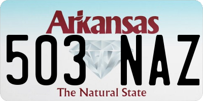 AR license plate 503NAZ