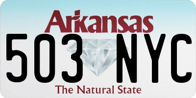 AR license plate 503NYC