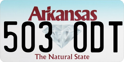 AR license plate 503ODT