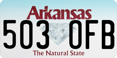 AR license plate 503OFB