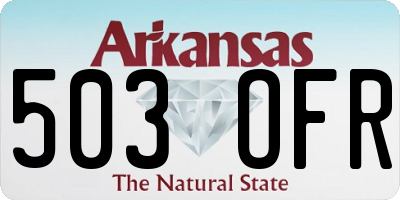 AR license plate 503OFR