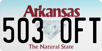 AR license plate 503OFT
