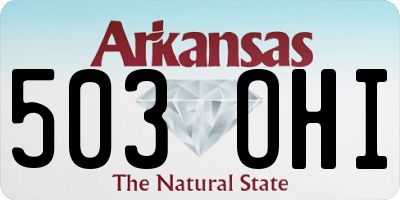 AR license plate 503OHI