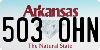 AR license plate 503OHN