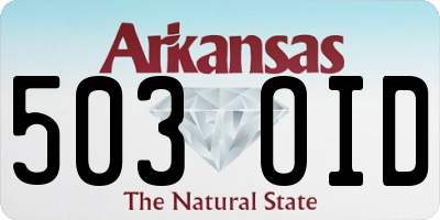 AR license plate 503OID