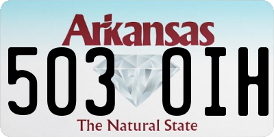 AR license plate 503OIH