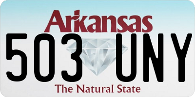 AR license plate 503UNY