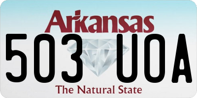 AR license plate 503UOA