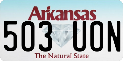 AR license plate 503UON