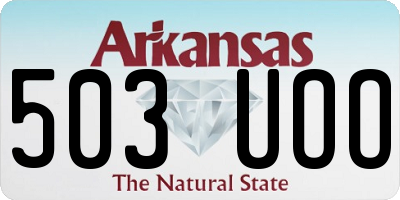 AR license plate 503UOO