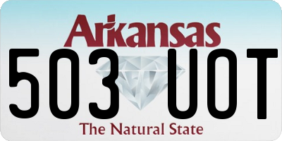 AR license plate 503UOT