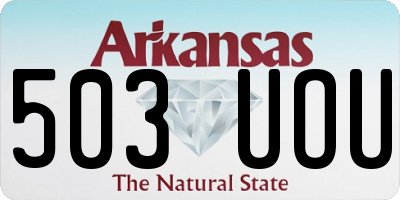 AR license plate 503UOU