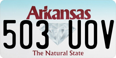 AR license plate 503UOV