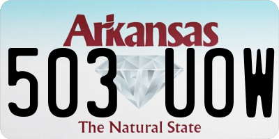 AR license plate 503UOW