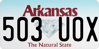 AR license plate 503UOX