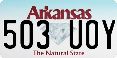 AR license plate 503UOY
