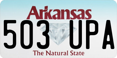 AR license plate 503UPA