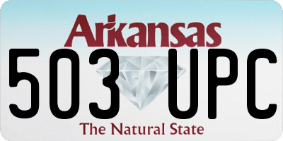 AR license plate 503UPC