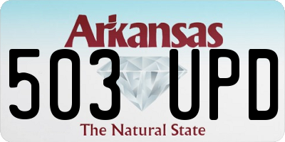 AR license plate 503UPD