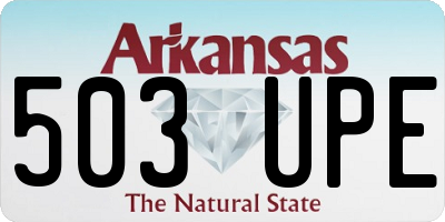 AR license plate 503UPE