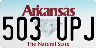 AR license plate 503UPJ