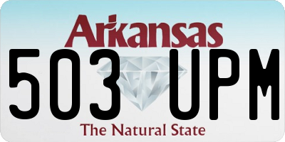 AR license plate 503UPM
