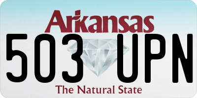 AR license plate 503UPN