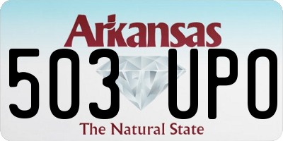 AR license plate 503UPO