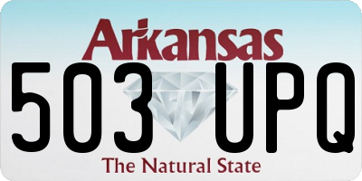 AR license plate 503UPQ