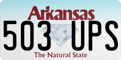 AR license plate 503UPS