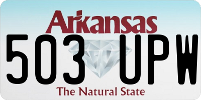 AR license plate 503UPW