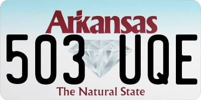 AR license plate 503UQE