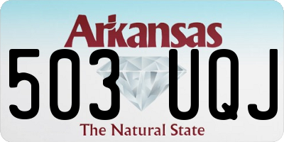 AR license plate 503UQJ