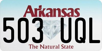 AR license plate 503UQL